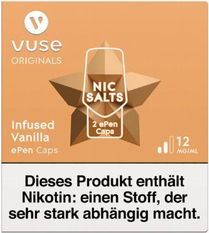 Vuse ePen Caps vPro infused vanilla 12mg Nic Salts