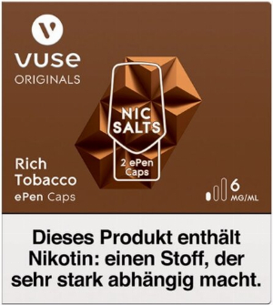 Vuse ePen Caps Rich Tobacco 6mg