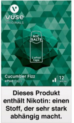 Vuse ePod Caps Nic Salts Cucumber Fizz 12mg