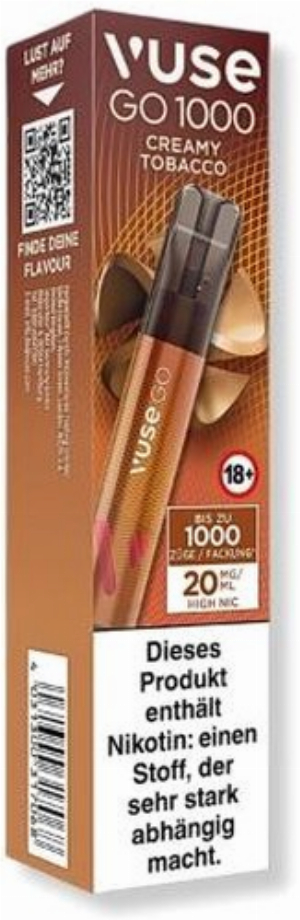 Vuse Go 1000 Einweg E-Zigarette Creamy Tobacco 20mg