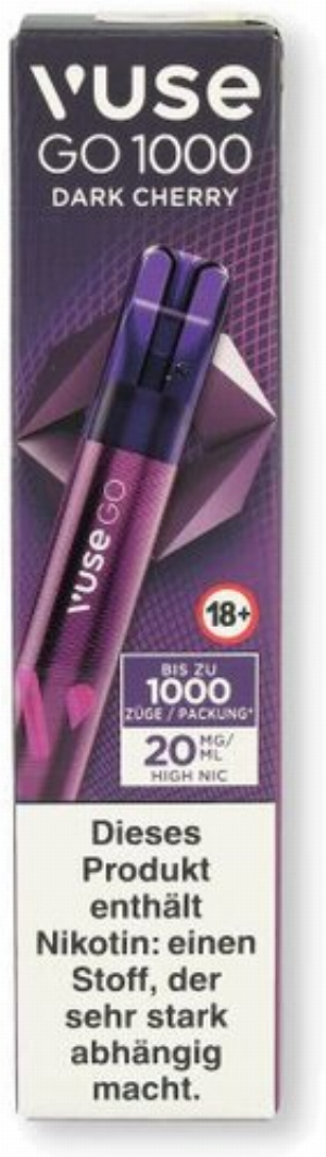 Vuse Go 1000 Einweg E-Zigarette Dark Cherry 20mg