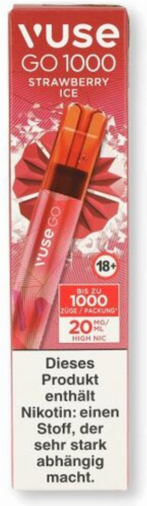 Vuse Go 1000 Einweg E-Zigarette Strawberry Ice 20mg