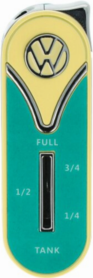 VW Feuerzeug Fuel Gauge Gelb-Türkis