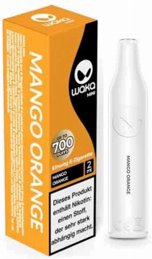 Waka Mini 700 Einweg E-Zigarette Mango Orange Aroma 18mg Nikotin