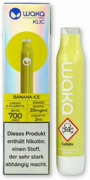 Waka Klic Einweg E-Zigarette Banana Ice 20mg