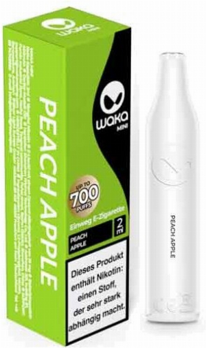 Waka Mini 700 Einweg E-Zigarette Peach Apple Aroma 18mg Nikotin