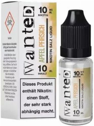Wanted Overdosed Nikotinsalzliquid Apfel Pfirsich 10mg