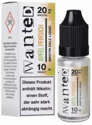 Wanted Overdosed Nikotinsalzliquid Apfel Pfirsich 20mg