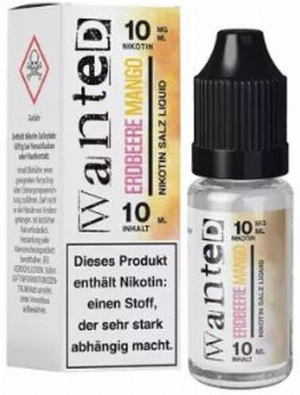 Wanted Overdosed Nikotinsalzliquid Erdbeere Mango 10mg