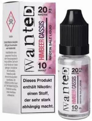 Wanted Overdosed Nikotinsalzliquid Himbeer Cassis 20mg