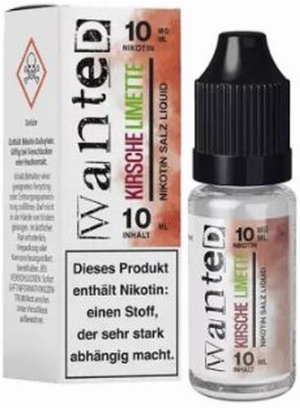 Wanted Overdosed Nikotinsalzliquid Kirsche Limette 10mg