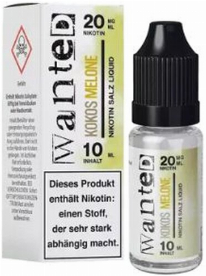 Wanted Overdosed Nikotinsalzliquid Kokos Melone 20mg