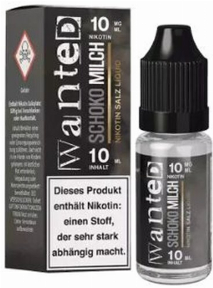 Wanted Overdosed Nikotinsalzliquid Schokomilch 10mg