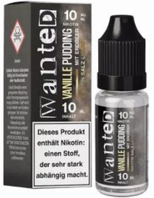 Wanted Overdosed Nikotinsalzliquid Vanillepudding mit Erdbeer 10mg