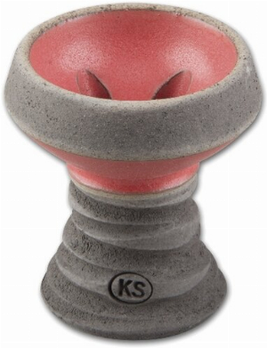 Wasserpfeifen Ersatzkopf KS Apps grau / rot 7,5 cm
