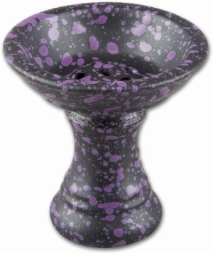 Wasserpfeifen Ersatzkopf Saphire Powerbowl Ton grau / lila 8,5 cm