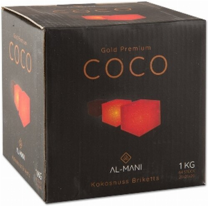 Wasserpfeifenkohle AL MANI Premium 1 kg 2,6 x 2,6 x 2,6 cm