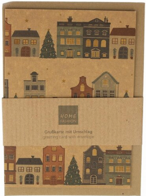 Weihnachtsdorf Grußkarte 16,5 x 10,5cm