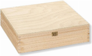 Weinkiste aus Holz für 3 Flaschen mit Schanierdeckel