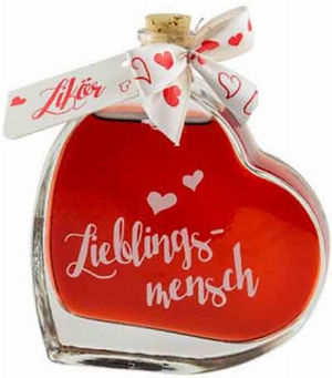 Weisenbach Likör Kirsche 16% Vol. Herz Lieblingsmensch