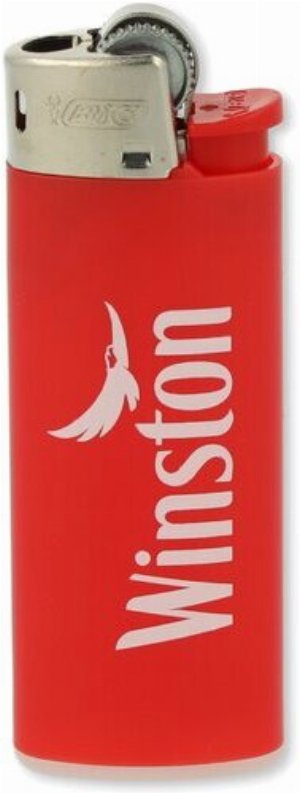 Werbefeuerzeug Winston BIC Rot