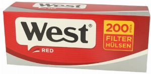 West Red Zigarettenhülsen 200 Stück