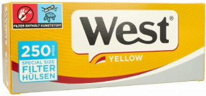 West Yellow Special Zigarettenhülsen 250 Stück