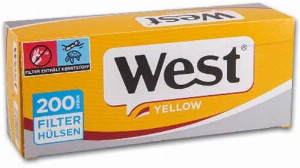 West Yellow Zigarettenhülsen 200 Stück