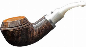 White Elephant Pfeife Ebony & Ivory Grey 3