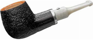 White Elephant Pfeife Ebony & Ivory Sandblast 6