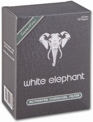 White Elephant Pfeifenfilter Aktivkohlefilter 150 Stück
