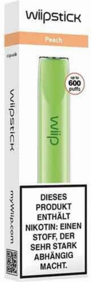WIIP Stick Peach Einweg E-Zigarette 18mg