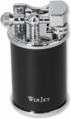 Winjet Tischfeuerzeug Steinzündung Schwarz/Silber