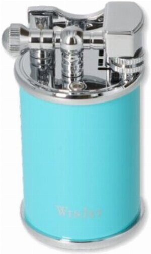Winjet Tischfeuerzeug Steinzündung Türkis/Silber