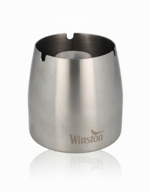 Winston Aschenbecher Metall Silber