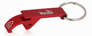 Winston Flaschenöffner Schlüsselanhänger Rot