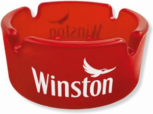 Winston Glasaschenbecher Rot 