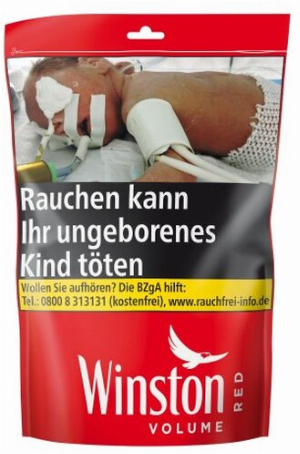 Winston Tabak Rot 100g Beutel Volumentabak