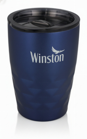 Winston Trinkbecher mit Deckel Blau