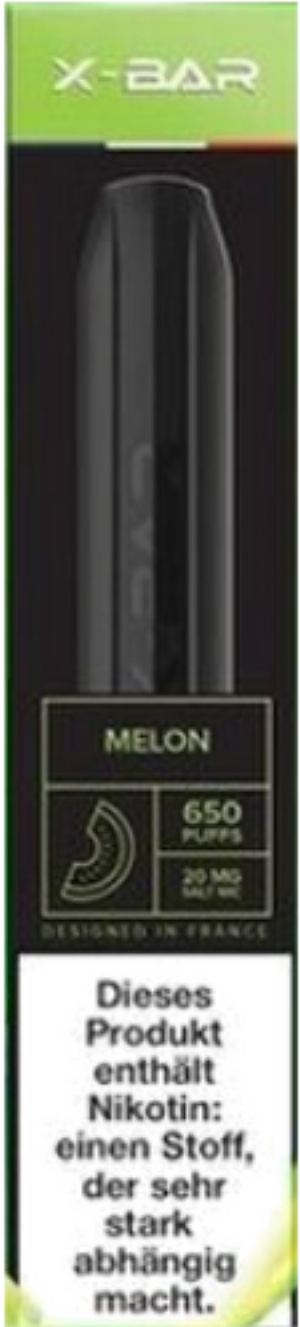 X-Bar Einweg E-Shisha Melon 20mg ca. 650 Züge