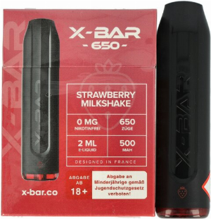 X-Bar Mini Einweg E-Zigarette Strawberry Milkshake 0mg