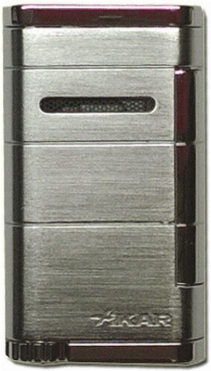 Xikar Allume Single Jet Feuerzeug Steel-Silber