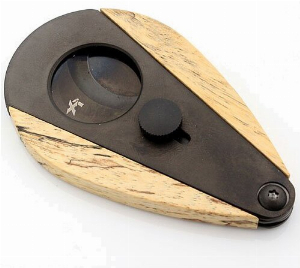 Xikar Xi3 Doppelklingen Cutter Edelstahl Tamarind Holz Schwarz