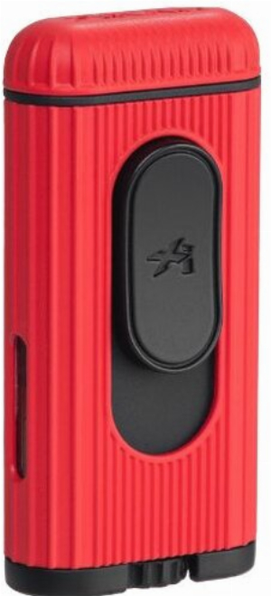 Xikar XKHD-1003 Hedron Single Jet-Flame Rot/Schwarz