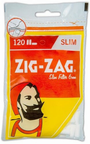ZIG ZAG Drehfilter Slim Zigarettenfilter 6mm 120 Stück