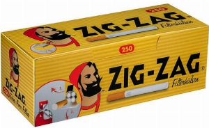 Zig-Zag Gelb Zigarettenhülsen 250 Stück