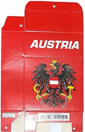 Zigaretten-Faltschachtel Austria Motiv Adler 25er