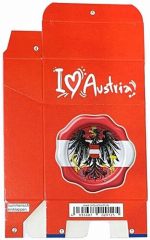 Zigaretten-Faltschachtel Austria Motiv ilove 25er