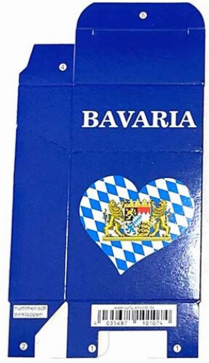 Zigaretten-Faltschachtel Bavaria Herz Motiv 20er