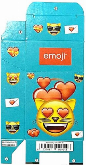 Zigaretten-Faltschachtel emoji Katze Motiv 20er